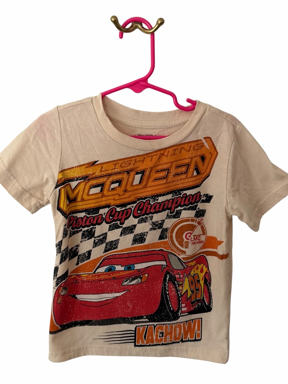 Disney Pixar Cars Lightning McQueen Racing Graphic Tee Shirt 3T
